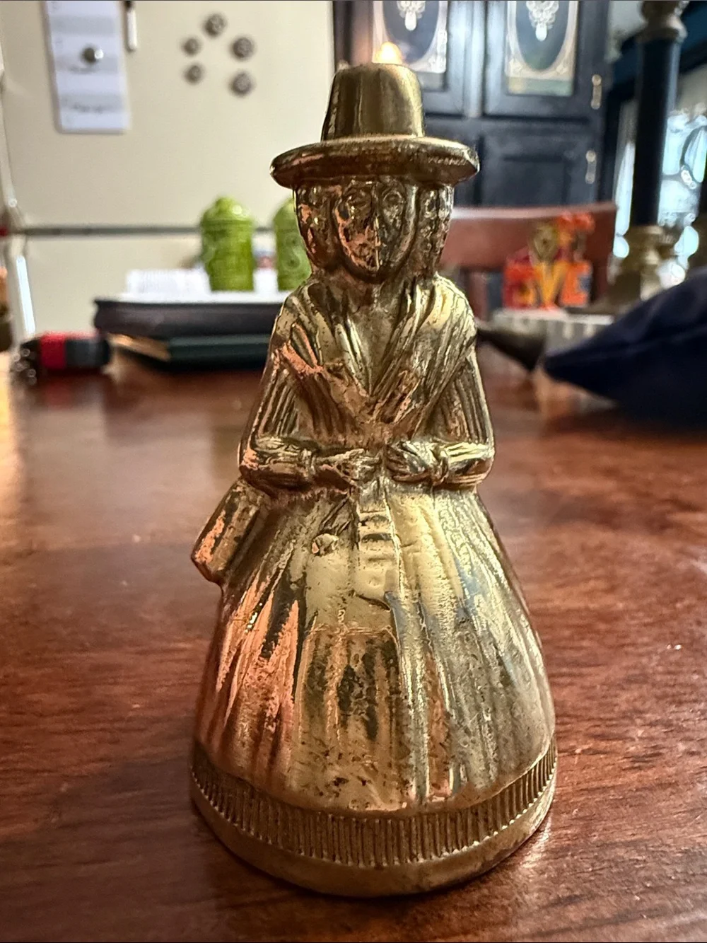 Vintage solid brass bell represent Jenny Jones